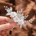 Vakkery Flower Bridal Hair Comb Silver Bride Crystal Hair Headpiece Prom Wedding Hair Accessories for Women and Girls - Buy Online on GoSupps.com
