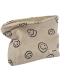 Cosmetic Bags for Women - Corduroy Cosmetic Bag Aesthetic Women Handbags Purses Smile Dots Makeup Organizer Storage Makeup Bag Girls Case Bags (Beige)