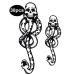 30 Sheets Death Eater Tattoo Dark Mark Tattoos Mamba Snake Skull Fake Halloween Temporary Tattoos for Costume Accessories and Parties