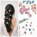 10 Pcs Mini Flower Hair Clips for Girls - Multicolor Crystal Barrettes for Long Braid Hairstyles - Blue Flower Hairpin Hair Accessories - Buy Online on GoSupps.com