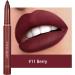  Beliky Girl Lightweight Matte Lipstick with Built-in Pencil Sharpener Rotary Cut Dual Use Waterproof No Drying Lipstick Lipstick Pencil Set (#11) - Buy Online on GoSupps.com