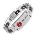 Magcopper 10 pieces magnetic emergency bracelet stainless steel medical emergency bracelet personalized ID bracelet (21.5cm/13mm) StB-4706AsBM4
