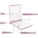 YUNYILAN Compact LED Lighted Makeup Mirror - Handheld & Portable for Travel (Pink-B) - Buy Online on GoSupps.com