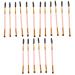 Didiseaon Eye Brow 18 Pcs Eyebrow Brush Mascara Brush Wooden Handle Double Sided Eyelashes Miss Spoolie