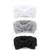 3 Set Makeup Hairband Cosmetics Headband Spa Bowknot Hairbands Elastic Cosmetic Horse Bathroom Bathroom Shower Head Click Face Care Make-up For Women Girls Face Washing Shower Shower Sport