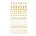 Nail Art Geometric Lines Stripe Silver Gold Nail Art Decoration Shining Decals 3D Nail Sticker Transfer Stickers(2) Style2