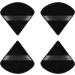 Ainiv 4PCS Powder Puffs, 2.76 inch Pure Cotton Soft Triangle Wedge Makeup Powder Puff for Loose Powder Mineral Powder Body Powder Cotton Velour Cosmetic Foundation Sponge Makeup Tool(Black) 4PCS-Black(new)