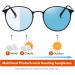 Multifocal Transition Photochromic Progressive Reading Glasses - Blue Light Blocking Metal Multifocus Readers for Men & Women - 2.5x in Black - Buy Online on GoSupps.com
