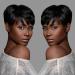 Short Wigs for Black Women Human Hair Brazilian Virgin Human Hair Wigs Full Made wigs Pixie Cut Wigs Human Hair for Women 1B Color 1B pixie cut wig