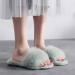 Black Fluffy Sliders Faux Fur Fluffy Slippers Women Slippers Fashion Ladies Shoes Furry Flip Flops Fur Slides with Arch Support Female Flat Sandals Autumn Slides for Indoor Outdoor (D 24.5CM) (C 24 C 24.5CM - Buy Online on GoSupps.com