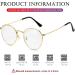 PORADAY Blue Light Blocking Glasses for Women & Men - Retro Round Metal Frames 100% Anti-Blue Light Lens - A1 Gold - Buy Online on GoSupps.com