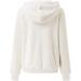 Bigfanshu Women's Sweaters Fashion Long Sleeve with Cap Double-Sided Plush Zipper Sweatshirt Blouse White - Buy Online on GoSupps.com