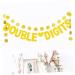 Warmhm 10th Birthday Banner 2pcs Latte Baby Ribbon Wafer Paper Baby Birthday Banner Girl 300CM Golden - Buy Online on GoSupps.com