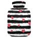 Hearts Valentine's Day Hot Water Bottle with Cover Hot Water Bottles for Pain Relief Hot Water Bag Heating Bag for Period Cramps 1L