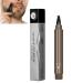 4 points waterproof eyebrow-beard filling pin 4 points eyebrow-level filler and brush bare stick filler for men durable naturally creates looking eyebrows (light brown)