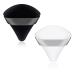 Powder Puff Face Triangle Makeup Puff 2 Pcs Setting Powder Puffs for Pressed Powder Large Soft Under Eye Make Up Sponges With Strap For Body Eyes Cosmetic Foundation Wet Dry Makeup (White Black)