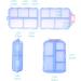 Zuihug Travel Pill Organizer - 10 Compartment Compact Pill Box - Portable Pill Holders for Wallets - Blue - Buy Online on GoSupps.com