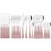 Cutlery Set 32Pcs Pink Cutlery Cutlery Set Stainless Steel Cutlery Dinner Knife Fork Spoon Cutlery Party Kitchen Supplies Set Stainless Steel Decoration - Buy Online on GoSupps.com