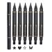 Tampon Eye Liner - Set de Stylo Eye-Liner Liquide Double Face Tampon 6 Pi ces Cosm tiques Imperm ables Tenue Longue pour Soir e Mariage Voyage Sc ne Cosplay