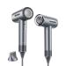 Hair Dryer  Kauoo Ionic Blow Dryer with High Speed Brushless Motor for Fast Drying  Intelligent Thermo-Control Travel Hair Dryer with Magnetic Nozzle for Hair Protection  Low Noise Silver Gray