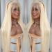 20 Blonde Lace Front Wig Human Hair 13x4 HD Transparent Lace Frontal 10A Brazilian Virgin Hair Pre Plucked with Baby Hair 150% Density - 20 Inch 613 Blonde Wig - Buy Online on GoSupps.com