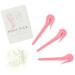 THE PONY PICK By Lolly - Elastic Rubber Bands Cutter for Hair - Elastic Hair Band Remover - Pain Free - Easy Removal - 3 Pack of Pink Pony Picks & 50 Clear Hair Elastics, Easy Grip Tools & Accessories