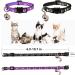 2PCS Breakaway Cat Collars with Bell - Adjustable Safe Kitten Collars - Glow in The Dark - Black&Purple - Buy Online on GoSupps.com
