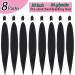 30 Pre-Stretched Braiding Hair Extensions - 8 Pack Premium Yaki Texture, Hot Water Set, 1B Color - 30 Inch - Buy Online on GoSupps.com