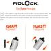 FIDLOCK Twist Bottle 450 Set - Magnetic Bike Water Bottle Holder with Attached Bottle, Black - Buy Online on GoSupps.com