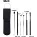 6-Piece Ear Wax Removal Kit with Stainless Steel Scoop and Spiral Cleaner - Black Leather Case - Buy Online on GoSupps.com