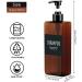 Segbeauty Soap Dispenser Set - 3 x 500ml Shampoo Bottles with Labels for Kitchen & Bathroom | Amber Shampoo Donor for Hotels - Buy Online on GoSupps.com