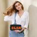 Nylon Waterproof Glam Makeup Bag | Women's Travel Organizer Pouch for Toiletries | Valentines Day Gift Cosmetics Storage (Black-Glam) - Buy Online on GoSupps.com