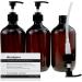 Refillable 500ml Plastic Bottles with Pump Dispenser and Labels - BPA/Paraben Free (3 Pack) - Buy Online on GoSupps.com