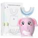 ELOTAME Kids Electric Toothbrush Silicone Cartoon U Shaped Heads IPX7 Waterproof Rechargeable Ultrasonic Automatic 6 Modes Oral Care for Children Toddlers Dental Cleaning (2-7 Y, Pink Elephant) 2-7 Y Pink Elephant