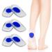 Fousenuk 3 pairs of heel spur inserts gel heel pillow silicone professional heel shell insoles heel cushion for shoes orthopedic jugs for relieving plantar fasciitis Achilles pain (L)