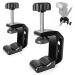 Julius Studio 2-Pack C Clamp Multi Functional Adapter for Various Situation, Standard 1/4" 3/8" Female Screw Thread Hole for Mounting Equipment, Photo Video Studio, Wood Work, JSAG381