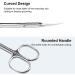 CGBE Professional Curved Tip Cheek Scissors | Extra Fine & Sharp Stainless Steel for Cuticle Eyebrow & Eyelash Precision | 1-Piece Round Handle - Buy Online on GoSupps.com