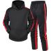 Hanxiulin Men's Jogging Suit - Casual Hooded Zipper Training Sweat Jacket | Sports Clothing for Running & Leisure - Black XXL - Buy Online on GoSupps.com