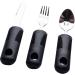 Easy Grip Weighted Cutlery Set for Elderly and Disabled - Black 3PCS Straight - Ideal Dining Aid for Arthritis, Parkinson's, and Tremors - Buy Online on GoSupps.com
