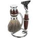 Shaving Brush Stand Stainless Steel Durable Shave Tool Kit 2 in 1 Portable Curved Shaving Brush Manual Razors Stand Holder for Men Home Use Hotel Use(#1) - Buy Online on GoSupps.com