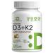 DEAL SUPPLEMENT Vitamin D3 2 000 IU + K2 MK7 50mcg Softgels | 2-in-1 Complex with Virgin Coconut Oil | Supports Heart Bone Teeth & Immune Health | Easy to Swallow