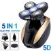 5 in 1 Rechargeable Electric Shaver for Men - 5D Floating Heads Hair Clipper Nose & Ear Trimmer Facial Cleaning Brush | International Shipping Available - Buy Online on GoSupps.com