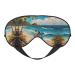 Romantic Beach Print Ultra-Soft Light-Blocking Eye Mask for Optimal Comfort and Restful Sleep