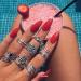 AZZORI Almond Shape Red Press on Nails - 24Pcs Medium Length Glossy False Nails for Women - Buy Online on GoSupps.com
