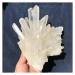 Natural Crystal Rough Crystal Cluster Natural Transparent White Quartz Crystal Cluster Specimen (Size : 500-600g)