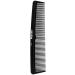Hair Comb Black Professional Hairdressing Carbon Fiber Comb Master Barber and Salon Anti Static Heat Resistant Strong & Durable Medium and Fine Tooth By Majestik+ 19cm