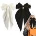 Hair Bow Clips for Women - Silk Satin Women's Hair Ribbon Bows Metal Clips Hair Bow Bowknot Aesthetic Hair Pins Hair Ribbon Ponytail Holder Accessories for Women Girls Hixip
