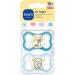 MAM Rubber Air Night Soothers 16+ Months (Pack of 2) Glow in The Dark Baby Soothers with Self Sterilising Travel Case Newborn Essentials Blue (Designs May Vary). Latex Blue Air Night 1 12+ M Soother - Buy Online on GoSupps.com