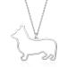 DemiJewelry Silver Corgi Pendant - Personalized Dinosaur Necklace for Pet Lovers | Birthday Gift for Women, Girls, Boys - Dainty and Cute Animal Jewelry - Buy Online on GoSupps.com