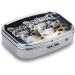Blue Eyed Snow Leopard Pill Box - 2 Compartment Portable Medicine Organizer | Decorative Metal Pill Case for Pocket & Purse - Shop Internationally - Buy Online on GoSupps.com